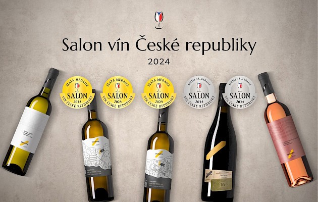 Získali jsme 5 medailí v soutěži Salon vín 2024